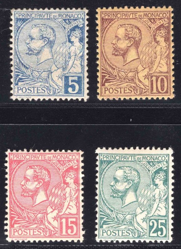 MOMEN: MONACO SC #13,15,17,20 MINT OG H VF LOT #65861