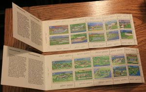 Canada 2 diff Canadian Forts complete booklets BK86 BK87
