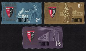 Malta European Catholic Doctors' Congress 3v 1964 MNH SC#300-302 SG#318-320