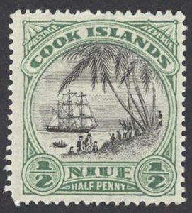 Niue Sc# 53 MH 1932 ½p Landing of Captain Cook