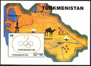 Turkmenistan 1994 100 Years of Olympic Committee IOC S/S MNH