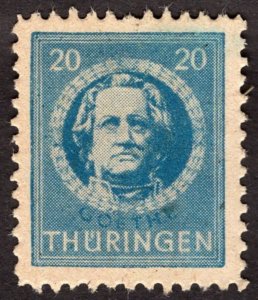 1945, Germany, Thuringia 20pf, MNH, Mi 98AYz1