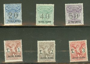 FT: Oltre Giuba Segnatasse Vaglia Sassone 1-6 MNH CV $250+