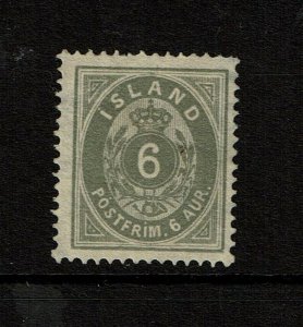 Iceland SC# 10, Mint No Gum, Hinge Remnants - S9883