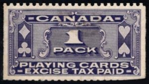 1947 Canada Revenue Scott #- FPC1 1 Pack Playing Card Stamp Excise Tax Paid