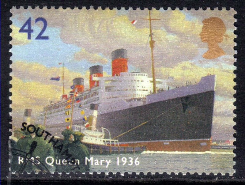GB 2004 QE2 42p Ocean Liners RMS Queen Mary 1936 SG 2450 ex fdc ( L1016 )