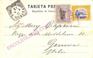 ad6272 - GUATEMALA - POSTAL HISTORY -  POSTCARD to ITALY  1908