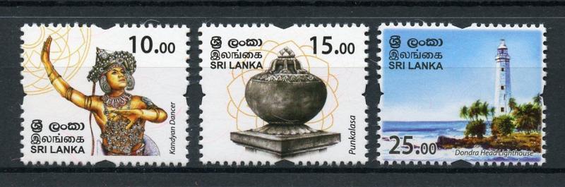 Sri Lanka 2017 MNH Kandyan Dancer Punkalasa Lighthouse 3v Set Lighthouses Stamps