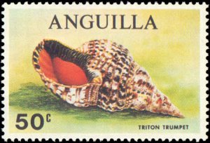 Anguilla #74-77, Complete Set(4), 1969, Seashells, Never Hinged