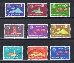 Netherlands Antilles #340-348  VF, Used, Complete Set, CV $8.20 .... 4210177