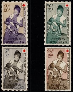 1958 Laos Scott #- C31-34 Airmail 3rd Anniversary of Laotian Red Cross Set/4 MNH