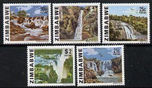 ZIMBABWE - 1980 - Waterfalls - Perf 5v Set - Mint Never Hinged