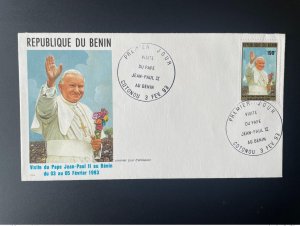 Benin 1993 Mi. 536 FDC Visit Pope John Paul II Pope John Pope John visit-