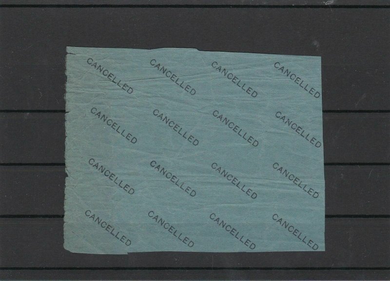 Cancelled Stamp Paper Part Sheet ref 21892