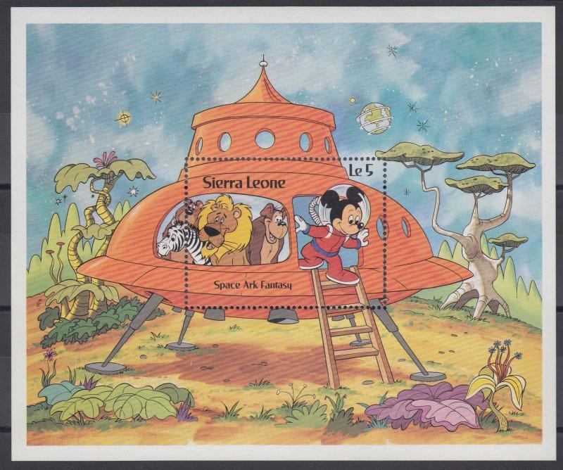 XG-AC360 SIERRA LEONE IND - Disney, 1983 Space Ark Fantasy MNH Sheet