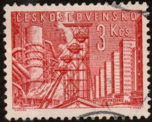 Czechoslovakia 1047 - Used - 3k Blast Furnace, Kladno (1961)