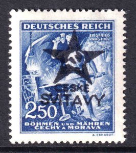 BOHEMIA & MORAVIA 87 CESKE SVITAVY STAR OVERPRINT OG NH U/M XF