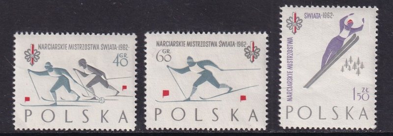 Poland  #1046-1048  MNH  1962 ski chapionships