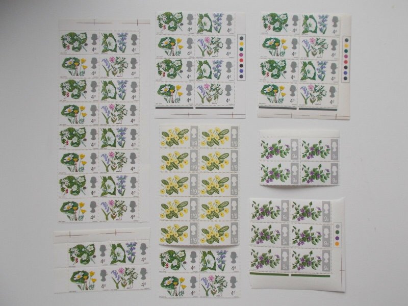 GB Wholesale Offer 1967 Flowers Ordinary x 10 Sets Superb U/M and with FREE p&p