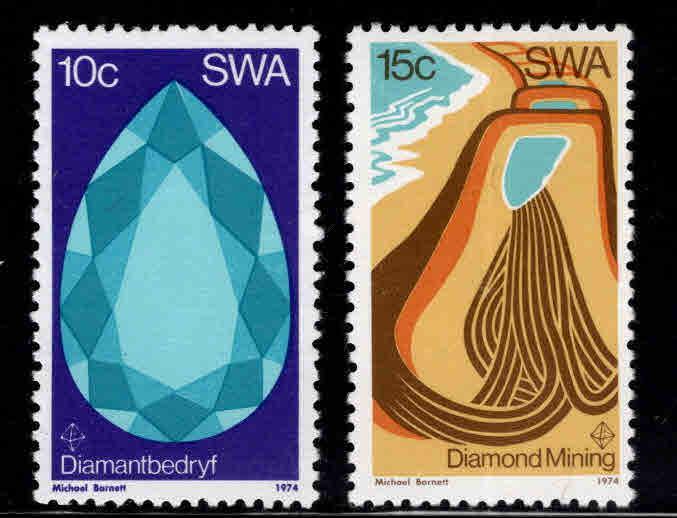 South West Africa Scott 370-371 MNH** Diamond Mining set