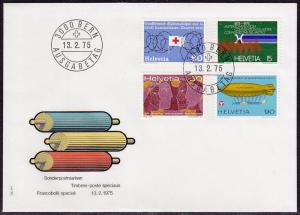 Switzerland - 1975 - Scott #599-602 - FDC - Commemorative issues