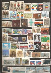 CANADA - 52 USED STAMPS