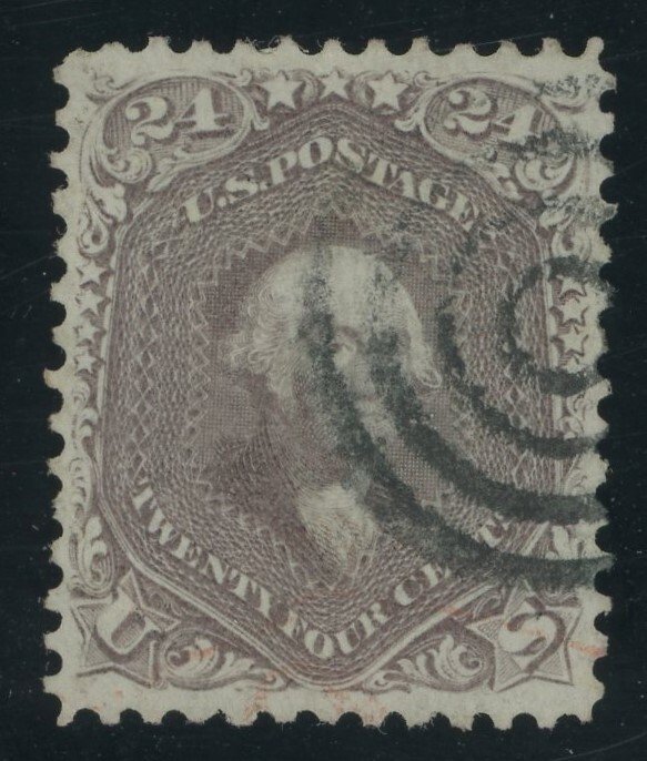 USA 70a - 24 cent Brown Lilac - VF+ Used with PF Certificate