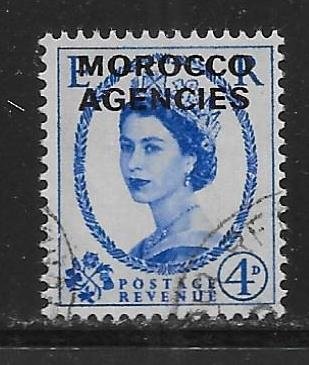 Great Britain Offices in Morocco 275 4d Elizabeth Single Used (z2)
