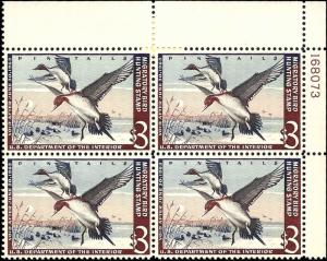 RW29 Mint,OG,NH... Plate Block of 4... SCV $500.00