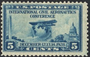 SC#650 5¢ Civil Aeronautics Issue (1928) MNH