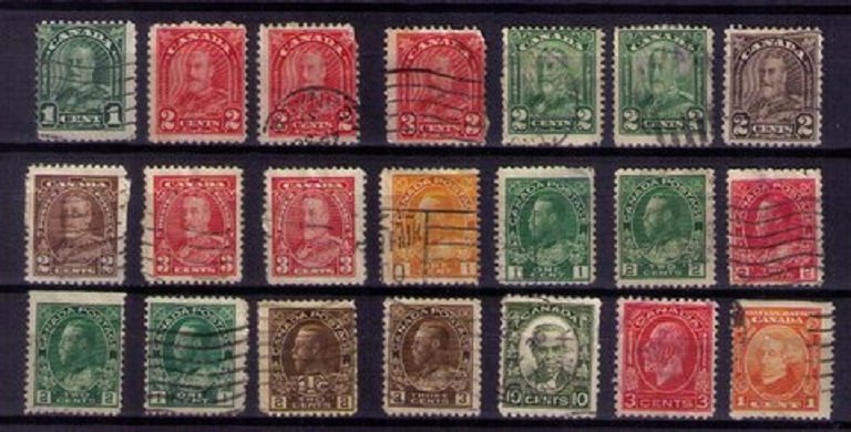 Lot 21 EA Sc 104-109 Canada Early 1911-1935 KGV with Others F-VF