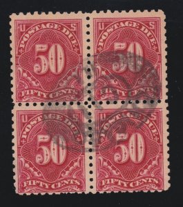 US J58 50c Postage Due Perf 10 Blk 4 Chicago Oval Cancel F+ appr SCV$7000 SCARCE