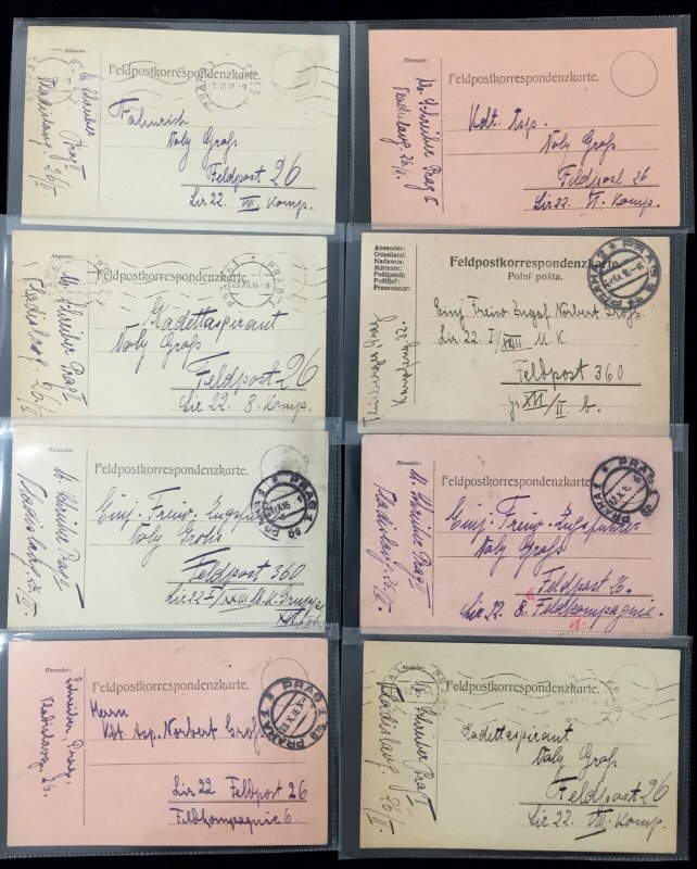 Austria Prague Feldpost WW1 Cards (47) MK290