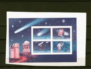 St Vincent 1986 Halley's Comet m/sheet imperf proof SG 977