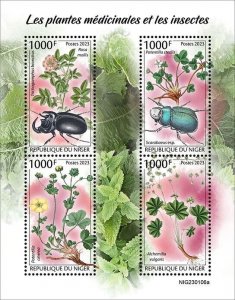 2024 03 - NIGER - MEDICAL PLANTS & INSECTS            4V  complet set    MNH **