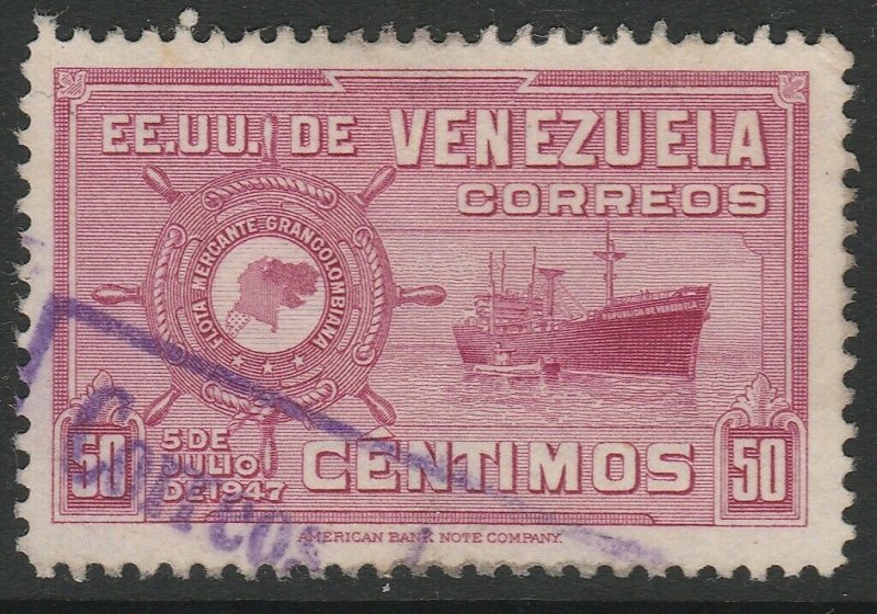 Venezuela 1948-50 50c used South America A4P53F63