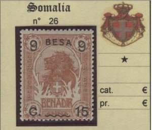 Italy Somalia - Sassone n. 26 MH*