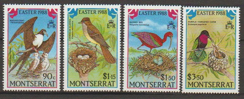 Montserrat SG 748 - 751 set of 4  MLH - Birds