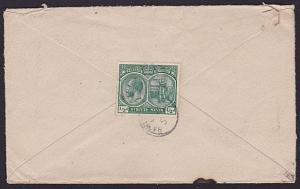 ST KITTS NEVIS 1921 cover St Kitts duplex to UK.............................6086