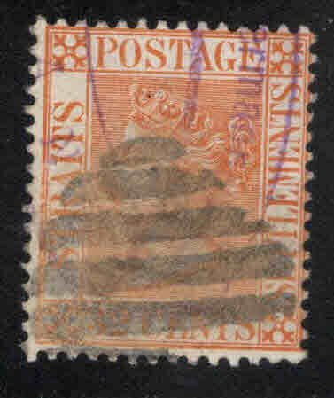 Straits Settlements Scott 56 Used  Queen Victoria stamp CA wmk