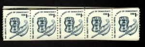 USA MNH 1 CENT INKWELL & QUILL STRIP OF 25 COIL STAMPS SCOTT # 1811