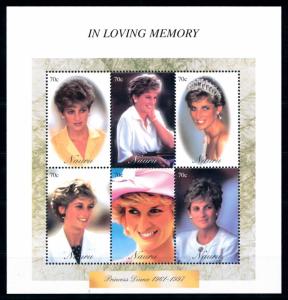 [95334] Nauru 1998 Royalty Princess Diana Sheet MNH