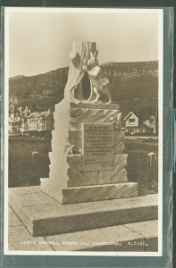 England  Real photo picture postcard; Lewis Carroll memorial.  Literature Alice in Wonderland, rabbits/hare, pinhole top.