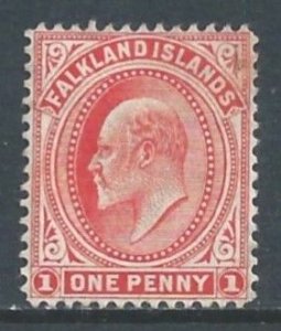 Falkland Islands #23a Mint No Gum 1p King Edward VII - Wmk. 3 Upright