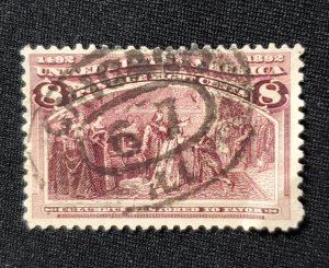 US 236, 8c Columbian, 1893, used