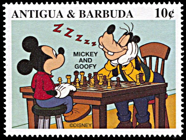 Antigua 2029, MNH, Disney, Mickey Mouse and Goofy