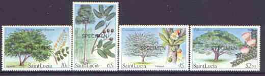 St Lucia 1984 Forestry Resources set of 4 opt'd SPECIMEN,...