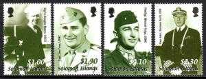 Solomon Islands 948-951, MNH.Battle of Guadalcanal, 60th ann. US Servicemen,2002