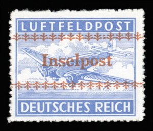 German WWII Occupation, German Fieldpost Issues #Mi. 7B Cat€3,000, 1944 Cre...