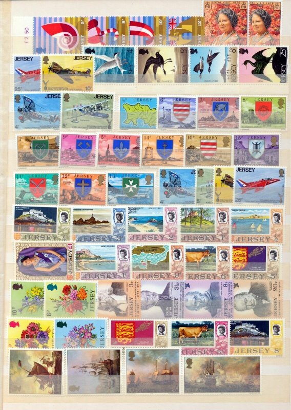 JERSEY Good Royalty Ships Birds Art MNH Collection (Appx 180+Stamps)Aed690